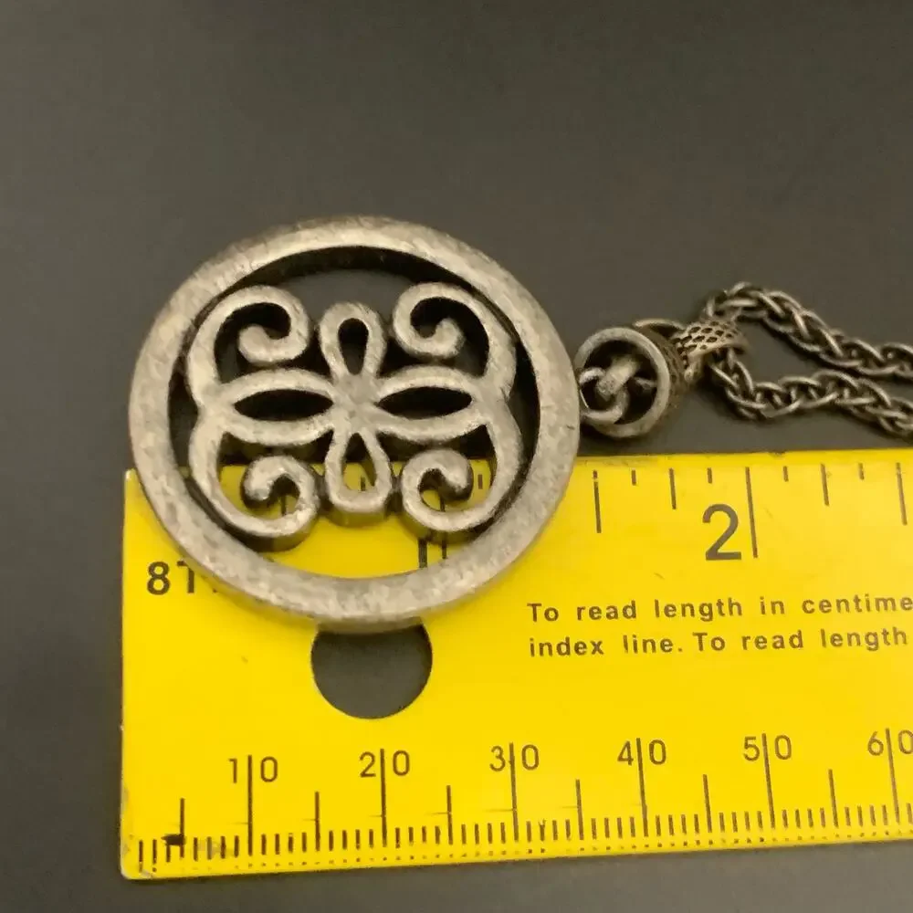 Vintage Medallion Foxtail Link Necklace